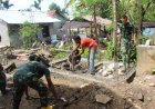 Satgas TMMD Kodim 0110/Abdya dan Warga Gotong Royong Bangun MCK di Gunung Cut