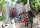 Personel TMMD Kodim Abdya dan Warga Kompak Selesaikan Pembangunan MCK