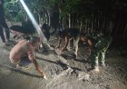 Rasa Memiliki terhadap Desa, Satgas TMMD Abdya Semenisasi Sambungan Jembatan  Gunung Cut